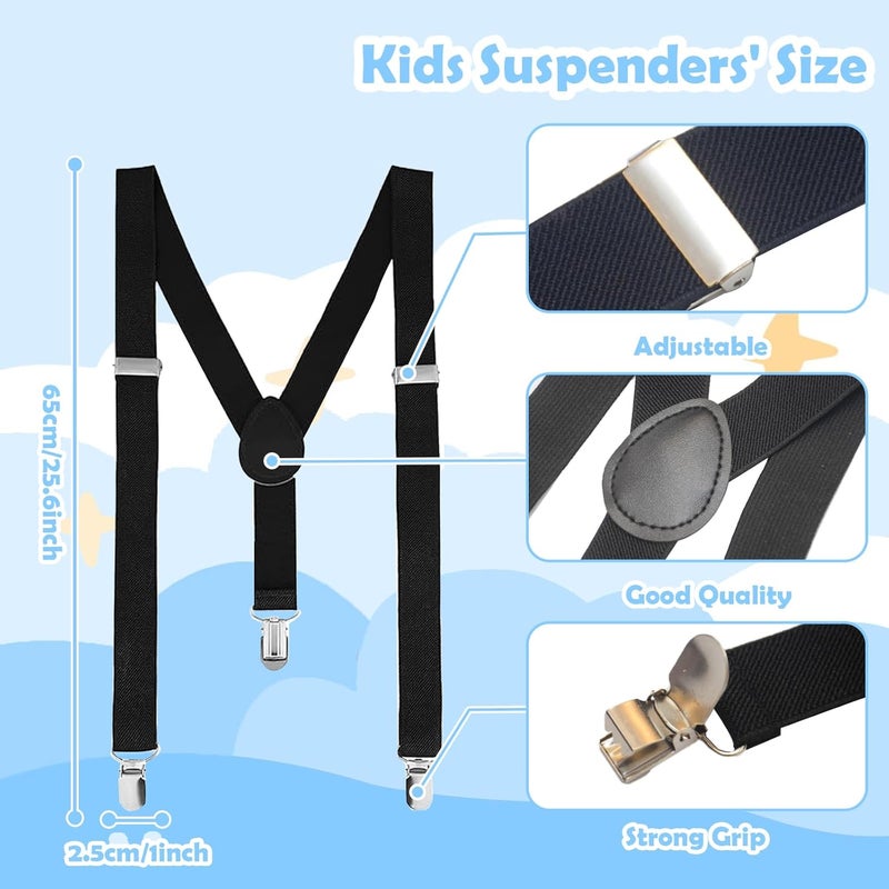 Royisafie Bow Ties for Boys,Suspenders for Boys,Toddler Suspenders,Kids Bow Tie,Boys Suspenders and Bow Tie Set - Image 2